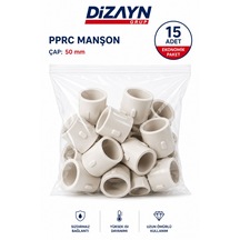 Dizayn Pprc Manşon 50 Mm 15 Adet Pn25 Temiz Su Tesisat Ek Parçası