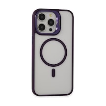 Joko Apple Uyumlu iPhone 14 Pro Kılıf Roblox Lens Magsafe Standlı Kapak - Derin Mor Derin mor