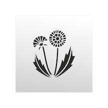 Folyo Sticker Çiçek Deseni Adkpquy348 30cm Uzunluk Siyah