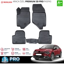 Paspasları, Citroen C4 2021 3d Lazer Ölçülü Kokusuz Kaymaz Önvearka