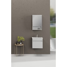 Biani Dalyan 50 Cm Banyo Dolabı Renk Mat Beyaz