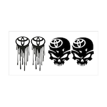 Toyota Sticker Set Kurukafa Ve Kanlı Logo