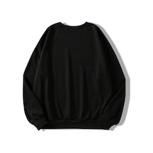 Startmore Harfli Grafik Düşük Omuz Oversize Sweat Gri Siyah