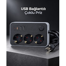 Çalışma Alanlarına Uygun Anahtarlı Usb Ve Type C Şarj Çıkışlı Kablolu Çoklu Priz Diğer