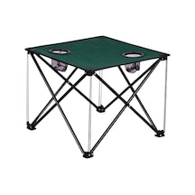Katlanır Kamp Masası 47 CM Kare Taşıma Çantalı Yeşil Renkli Yeşil