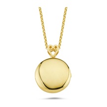 Sembolgold Altın Resimli Kolye Doç Zincirli Yuvarlak Rsm-258