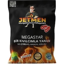 Jetmen Megastar Pro Geliştirilmiş Mangal Kömürü 12 Kg 6 Paket Siyah