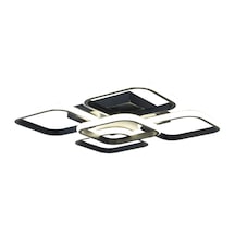 Tt302-4+1-Sy Kare Tt Aydınlatma Mat Siyah Plofonyer 5 Li Led Aviz