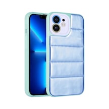 Ardemix Apple Uyumlu iPhone 12 Kamera Korumalı Aihttgli Renkli Seksek Kılıf-mavi Mavi