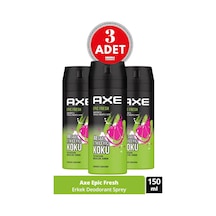 Erkek Deodorant & Bodyspray Epic Fresh 48 Saat Etkileyici Koku 150 Ml 3 Adet