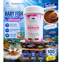 White Balance Baby Fish Granül Yem - Yavru Balık Yemi - Özel Formül - 100 Ml - Yavru Balıklar İçin Güvenli Kullanım
