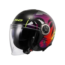 Ls2 Classy Palm Güneş Vizörlü Kask Sarı - Parlak Siyah