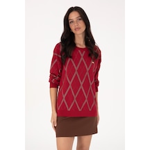 U.s. Polo Assn. Kadın Kazak /triko 50310063-vr104 Koyu Frambuaz/dark Raspberry