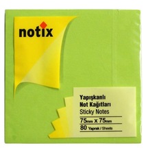 Notix Yapışkanlı Not Kağıdı 75X75 Mm 80 Yp Pastel Yeşil