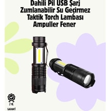 2000 Lümen Led El Feneri - Suya Dayanıklı, Odaklı, Klipsli