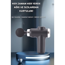 Masaj Tabancası Sporcu Masaj Aleti 4 Başlıklı Şarjlı Titreşimli Sporcu Masaj Tabancası Yeşil
