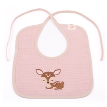 Magnolia Textile Ceylan Figürlü Müslin Bebek Önlüğü Açık Pembe