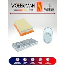 Wöbermann Ford Transit Connect 1.8 TDCI Filtre Bakım Seti 2002-2013 3'lü Karbonlu