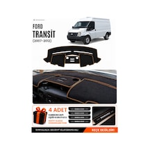 Ford Transit 2007-2012 Uyumlu Torpido Örtüsü, Torpido Kılıfı - Siyah Kahverengi