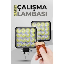 16 Led Off Road Çalışma Ve Sis Lambası 2'li 48w 12-24v Çakar M...