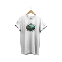 Avcılık Live To Hunt Doğa Ağaç Baskılı Regular Fit %100 Pamuk Beyaz T-shirt Beyaz