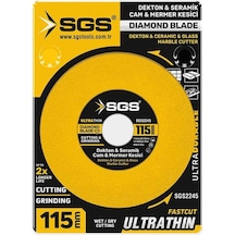 Sgs2245 Cam-dekton-seramik-mermer Hassas Elmas Kesici 115 Mm