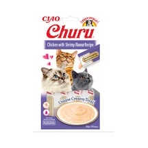 Ciao Churu Cream Tavuklu ve Karidesli Kedi Ödül Kreması 4 x 14 G