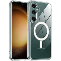 Samsung Galaxy Uyumlu A56 Kılıf Magsafe Özellikli Darbe Emici Şeffaf