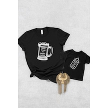 Drink Beer & Milk Baba Oğul Kız Tişört 001