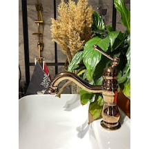 İsaoğlu Yapı Bakır Lavabo Bataryası Bronz Lavabo Musluğu Country Design Rose Bakır Banyo Bataryası Rose Gold