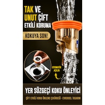 Gider Matik - Lavabo Yer Gideri Koku Engelleyici Süzgeci - Haşere Engelleyici - Su İle Açılıp Kapanan Kapak - Güçlü Su Sızdırmaz Conta 1