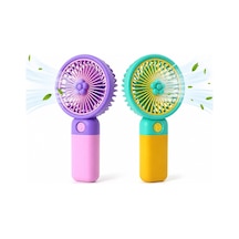 Talky Şarjlı Mini El Fanı Usb Taşınabilir Sessiz Masaüstü Vantilatör 3 Kademe Soğutucu Pervane Multicolor Karı