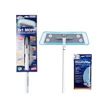 Perla Smart Mikrofiber Bezli Metal Sopalı Mop Temizlik Seti