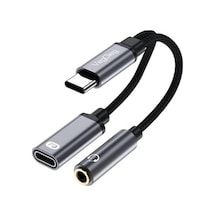 Type-c To 3.5mm Kulaklık Ve Type-c Şarj Dönüştürücü Adaptör