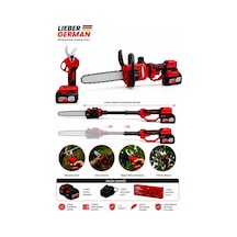 Lieber German Lg010 2 Li Set 30cm Palalı Teleskopik Testere + 40mm Dal Kesme Makası