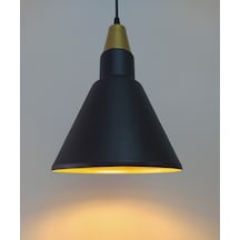 Mylights Siyah Içi Altın Metal Sarkıt Avize Rustik Tekli