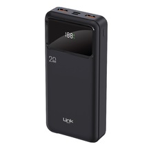 LinkTech LD20 20000 mAh Led Ekranlı 2x USB Powerbank Siyah