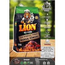 Lion Tek Kibritle Yanan Mangal Kömürü Klasik 2kg Yeşil