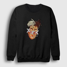 Presmono Unisex Melting Xxxtentacion Sweatshirt Siyah