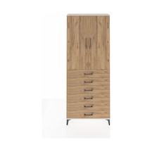Arges Dolap 3 Raflı 6 Çekmeceli 2 Kapaklı 88x30x221 Aytaşı-çam Aytaşı