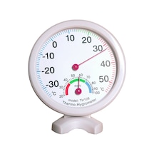 Th108 Mini Yuvarlak Saat Şeklinde Kapalı Dış Mekan Higrometre Nem Termometresi Sıcaklık Ölçer, Rastgele Renk Teslimatı