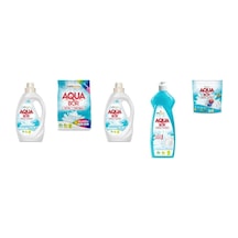 Aquabor Doğal Mineralli Sıvı Beyaz + 4 Kg Renkliler + Sıvı Beyaz + Elde Bulaşık + Tablet 5 Li Set