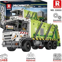 Reobrix Technic 22022 Çöp Toplama Kamyonu Garbage Truck Kumanda&motorlu Yaratıcı Yapı Blok Seti Building Blocks - 1468 Parça