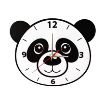 Cajuart Sevimli Panda Duvar Saati Çocuk Odası Duvar Saati