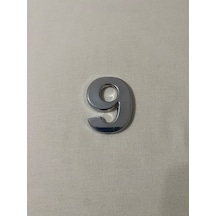 9 Dokuz Numara Yapışkanlı Daire Bina Villa Kapı Numarası Krom Crom 4 Cmx5cm No:9 Plastik