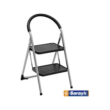 Saraylı Pratik Mega Lüx Merdiven 2 Basamaklı Siyah
