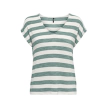 Only Onllıra Lıfe S/s V-neck Top Jrs Noos 15252103 Yeşil 001