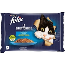 Purina Felix Multipack Somonlu Ton Balıklı Yetişkin Kedi Maması 4 x 85 G