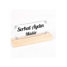 Tr Riva Doğal Ahşap Stand Masa İsimliği Akrilik İsimlik İsme Özel Ekonomik İsimlik Genel