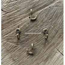 Dmr Dekoratif Mini Askı Antik Sarı Mini Kanca Tesbih Askısı 12 Adet 2cm İnce